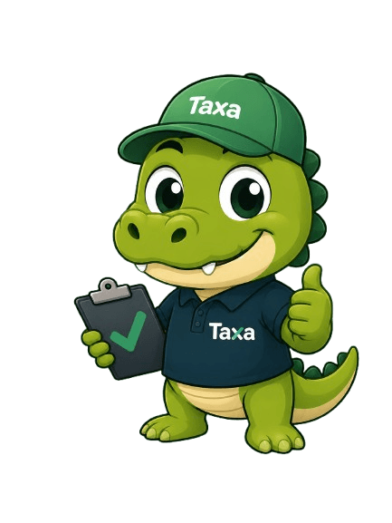 Taxa the friendly crocodile mascot